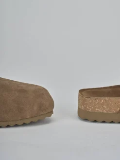 Outlet Sabot tacco 1cm camoscio testa Donna Sabot