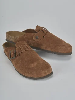 Outlet Sabot tacco 1cm camoscio testa Donna Sabot