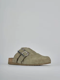 Sabot tacco 1cm camoscio Donna Sabot