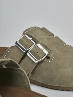 Sabot tacco 1cm camoscio Donna Sabot