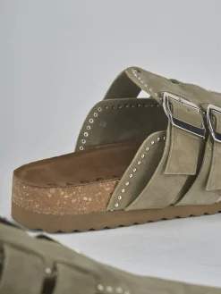 Sabot tacco 1cm camoscio Donna Sabot