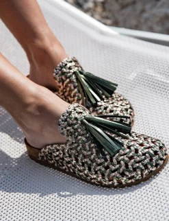 Clearance Sabot tacco 1cm laminato Donna Sabot