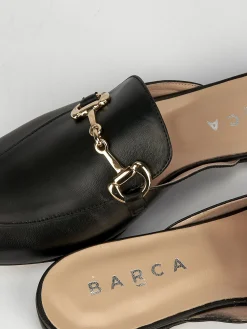 Clearance Sabot tacco 1cm pelle Donna Sabot