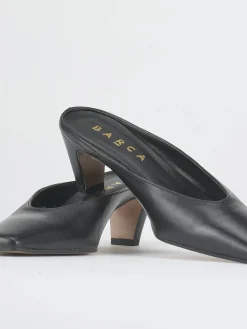 Discount Sabot tacco 5cm pelle Donna Sabot