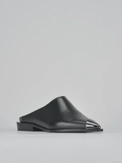 Sabot tacco 1cm pelle Donna Sabot