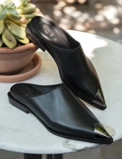 Sabot tacco 1cm pelle Donna Sabot