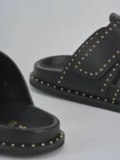 Hot Sabot tacco 1cm pelle Donna Sabot