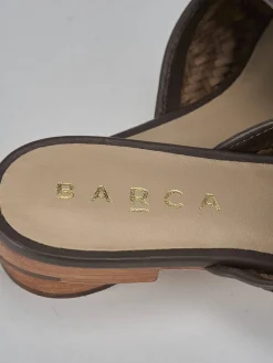 Online Sabot tacco 1cm pelle testa Donna Sabot