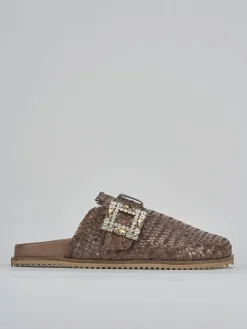 Sabot tacco 1cm pelle testa Donna Sabot