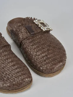 Sabot tacco 1cm pelle testa Donna Sabot