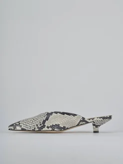 Online Sabot tacco 4cm pitone Donna Sabot