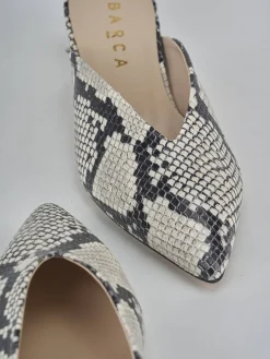 Online Sabot tacco 4cm pitone Donna Sabot