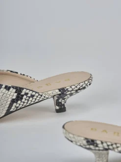 Online Sabot tacco 4cm pitone Donna Sabot