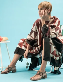 Clearance Sandali tacco 3cm camoscio Donna Sandali Tacco Basso