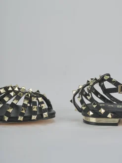 Clearance Sandali tacco 1cm camoscio sostenible Donna Sandali Tacco Basso