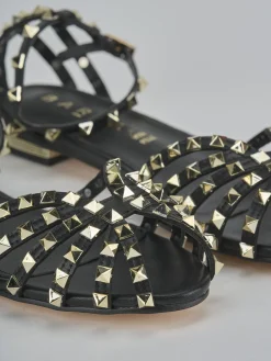 Clearance Sandali tacco 1cm camoscio sostenible Donna Sandali Tacco Basso