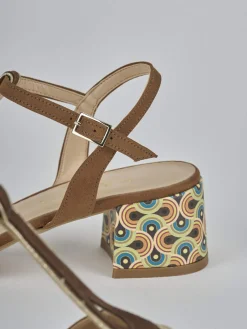 Online Sandali tacco 5cm camoscio Donna Sandali Tacco Alto