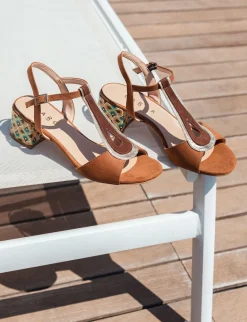 Online Sandali tacco 5cm camoscio Donna Sandali Tacco Alto