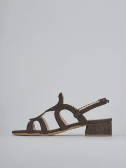 Hot Sandali tacco 3cm camoscio testa Donna Sandali Tacco Basso