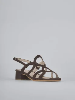 Hot Sandali tacco 3cm camoscio testa Donna Sandali Tacco Basso