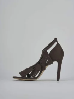 New Sandali tacco 10cm camoscio testa Donna Sandali Tacco Alto