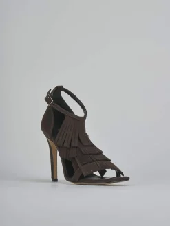 New Sandali tacco 10cm camoscio testa Donna Sandali Tacco Alto