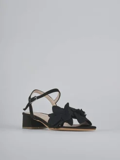 Hot Sandali tacco 3cm camoscio Donna Sandali Tacco Basso