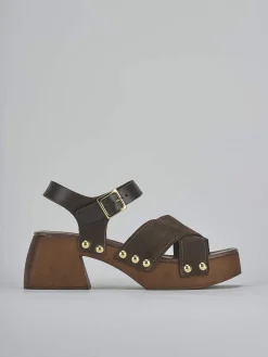 Clearance Sandali tacco 7cm camoscio testa Donna Sandali Tacco Alto