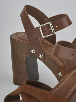 New Sandali tacco 10cm camoscio Donna Sandali Tacco Alto