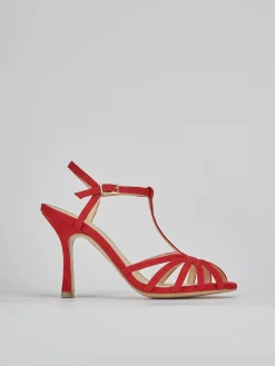 Sandali tacco 8cm camoscio Donna Sandali Tacco Alto