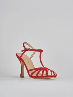 Sandali tacco 8cm camoscio Donna Sandali Tacco Alto