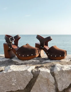 New Sandali tacco 9cm camoscio testa Donna Sandali Tacco Alto