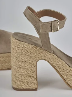 New Sandali tacco 9cm camoscio Donna Sandali Tacco Alto