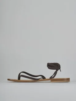 Clearance Sandali tacco 1cm camoscio testa Donna Sandali Tacco Basso