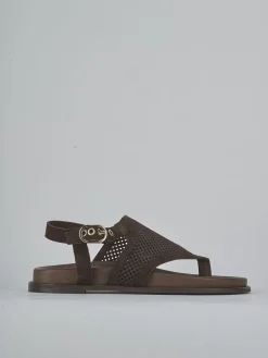 Sale Sandali tacco 1cm camoscio testa Donna Sandali Tacco Basso