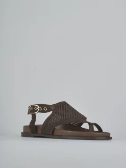 Sale Sandali tacco 1cm camoscio testa Donna Sandali Tacco Basso