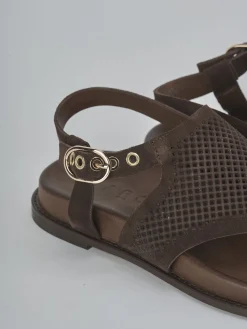 Sale Sandali tacco 1cm camoscio testa Donna Sandali Tacco Basso