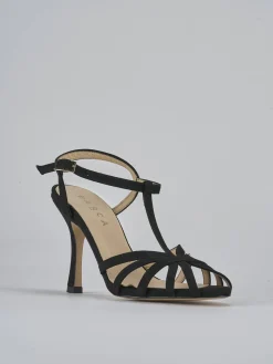 Sandali tacco 8cm camoscio Donna Sandali Tacco Alto