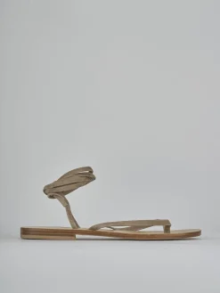 Sandali tacco 1cm camoscio Donna Sandali Tacco Basso