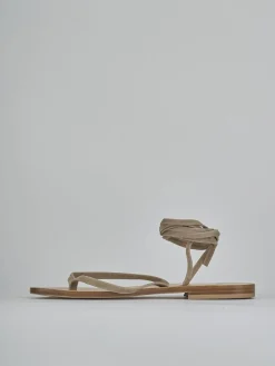 Sandali tacco 1cm camoscio Donna Sandali Tacco Basso