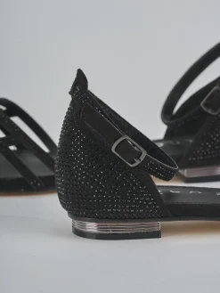 New Sandali tacco 2cm camoscio sostenible Donna Sandali Tacco Basso