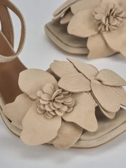 Outlet Sandali tacco 9cm camoscio Donna Sandali Tacco Alto