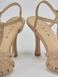 Sale Sandali tacco 8cm camoscio Donna Sandali Tacco Alto