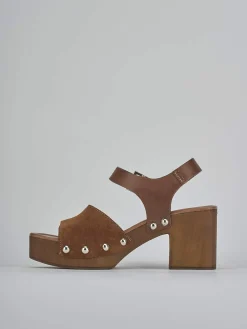 Discount Sandali tacco 8cm camoscio Donna Sandali Tacco Alto