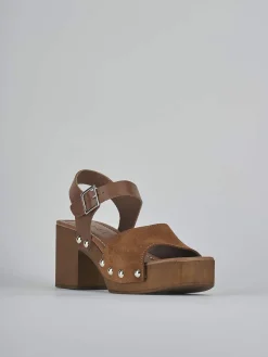 Discount Sandali tacco 8cm camoscio Donna Sandali Tacco Alto