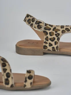 New Sandali tacco 1cm cavallino Donna Sandali Tacco Basso