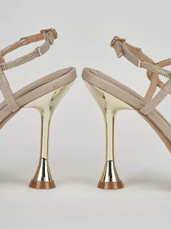 Clearance Sandali tacco 9cm glitter Donna Sandali Tacco Alto