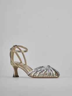 New Sandali tacco 9cm laminato Donna Sandali Tacco Alto