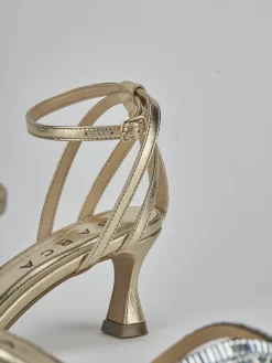 New Sandali tacco 9cm laminato Donna Sandali Tacco Alto