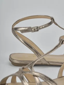 Sandali tacco 1cm laminato Donna Sandali Tacco Basso